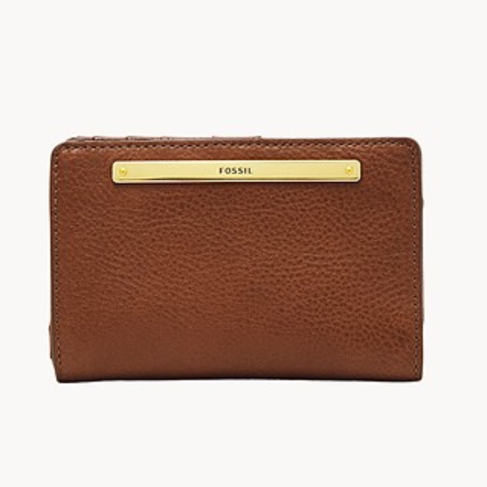 Fossil Women's Liza Leather Multifunction Bifold Wallet, Brown